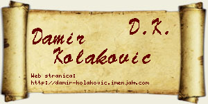 Damir Kolaković vizit kartica
